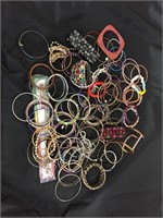 Large Lot Costume Jewelry Bracelets