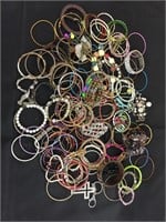 Large Lot of Costume Jewelry Bracelets