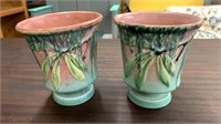 Roseville moss pattern planter vases 773-5”