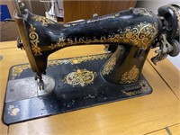 Antique Singer Sewing Machine in Table