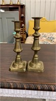 2 Candle Sticks Brass Plated 
Two different