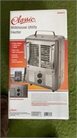 Milk house utility heater, new in box