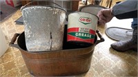Old tin buckets