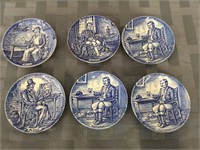 6 x Enoch Wedgewood mini decorative plates.