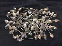 Large Lot Vintage Souvenir Collector Spoons