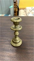Brass Plated Candle Stick. 5 inches tall.