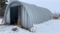 14' wide x 20' 4" long. steel shed. NO CONTENTS