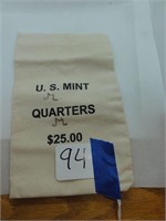 U.S. Mint quarters twill bag