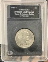 Uncirculated 1980 Susan B Anthony Dollar