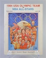 1984 USA Olympic Team vs NBA  All Stars Program