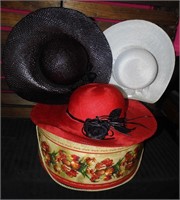 Hat Box w/3 Hats
