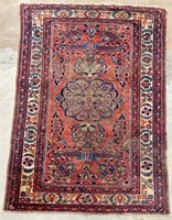 Small Antique Hand Tied Wool Rug
