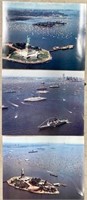 6 Large Vintage NY Harbor Aerial Photos 1986