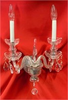Double Arm Crystal Wall Sconce