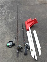 Fishing Rod and Holder Lot