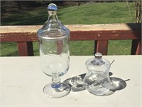 Princess House Honey Pot and Glass Jar