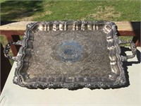 Ornate Silverplate Tea Tray