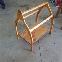 Wooden saddle rack