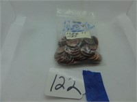 Bag of pennies 1950 to 1959
