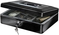 SentrySafe Cash Box with Money Tray and Key Lock