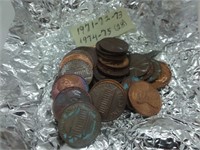 1971-1975 Lincoln head pennies