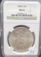 1898 O Morgan Silver Dollar NGC MS 63