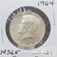 1964 Kennedy 90% Silver Half Dollar
