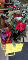 Grocery Cart Full of Artificial Flowers,
