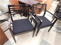 OFS DARK MAHOGANY GUEST CHAIRS