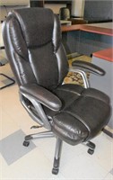 BROWN LEATHER HB CHAIRS
