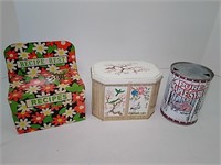 Tin Recipe Box, Asian Biscuit Tin, Maple Syrup Tin
