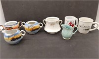 Japan cream/sugar bowls, coffee mugs