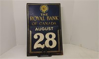 Vintage Royal Bank of Canada wall calendar