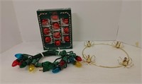 Retro glass Christmas ornaments, lights