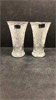 Lead Crystal Hand Cut Vases 2x