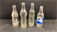 Empty Vintage Glass Soda Bottles 4x