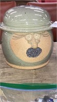Signed pottery head jar