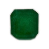 Genuine 8.47 ct Square Cut Emerald Cert. Gemstone