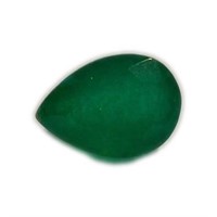 Genuine 8.62 ct Pear Cut Emerald Cert. Gemstone