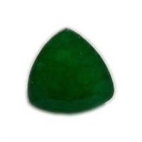 Genuine 8.62 ct Trillion Cut Emerald Cert Gemstone