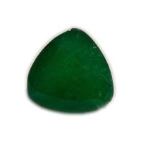 Genuine 10.07ct Trillion Cut Emerald Cert Gemstone