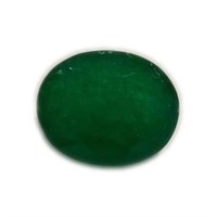 Genuine 10.27 ct Oval Cut Emerald Cert. Gemstone