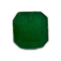 Genuine 8.62 ct Square Cut Emerald Cert. Gemstone