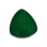 Genuine 9.32ct Trillion Cut Emerald Cert. Gemstone