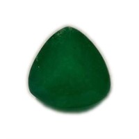 Genuine 9.92ct Trillion Cut Emerald Cert. Gemstone