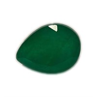 Genuine 10.17 ct Pear Cut Emerald Cert. Gemstone