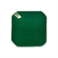 Genuine 9.57 ct Square Cut Emerald Cert. Gemstone