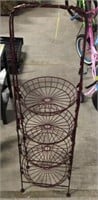 WROUGHT IRON 4-TIER BASKET PLANTER/STAND