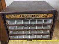 Vintage J.P. COATS thread cabinet