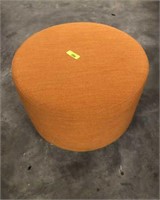 MID-CENTURY DECO DRUM STYLE OTTOMAN